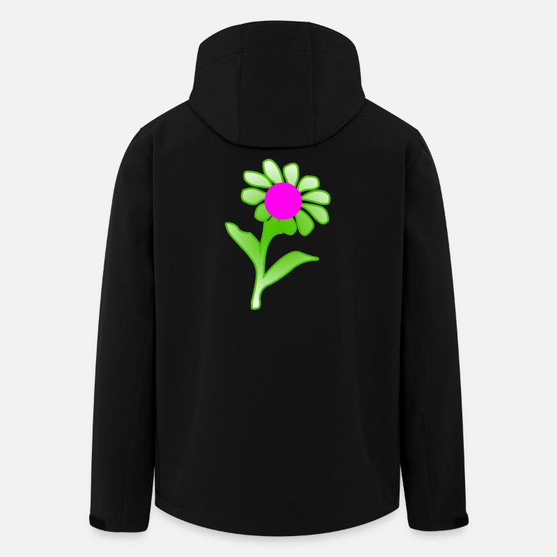 Blumen - Recycelte Männer Softshell-Jacke von Stanley/Stella - Schwarz