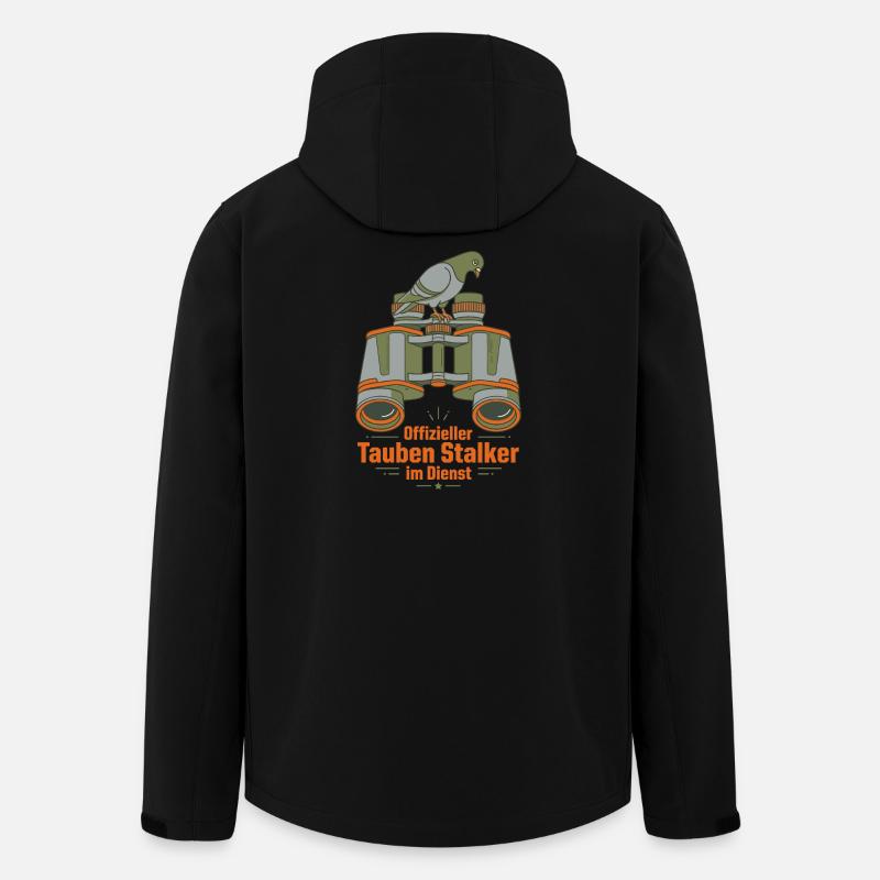 Vogelbeobachter - Recycelte Männer Softshell-Jacke von Stanley/Stella - Schwarz