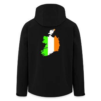 Pays d’Irlande - Veste softshell homme en polyester recyclé Stanley/Stella - noir - Dos - AI Model Male 185 light (185cm)