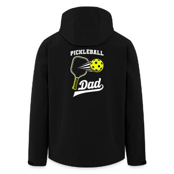 Papa de pickleball Joueur drôle de pickleball - Veste softshell homme en polyester recyclé Stanley/Stella - noir - Dos - AI Model Male 185 light (185cm)