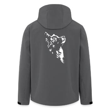 Finlandais Lapon Silhouette Chien Chien Wilsigns - Veste softshell homme en polyester recyclé Stanley/Stella - noir - Dos - AI Model Male 185 light (185cm)