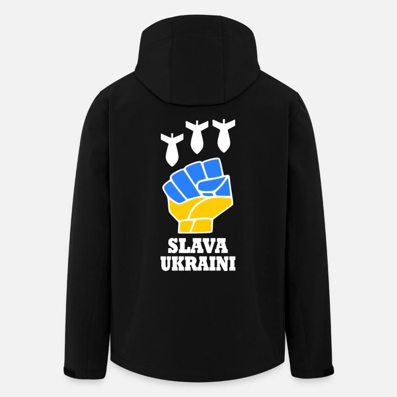 Slava ukraini - Veste softshell homme en polyester recyclé Stanley/Stella - noir