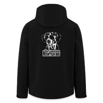 Entlebucher Mountain Dog cool Sunglasses Dogs - Men’s Recycled Softshell Jacket by Stanley/Stella - black - Back - AI Model Male 185 light (185cm)
