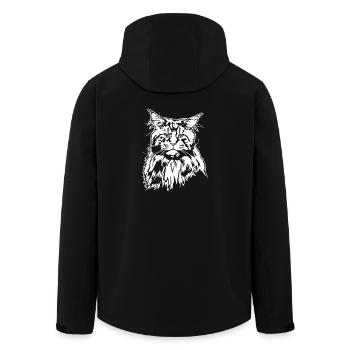 Maine Coon Cat Cats Pedigree Cat Wilsigns - Men’s Recycled Softshell Jacket by Stanley/Stella - black - Back - AI Model Male 185 light (185cm)