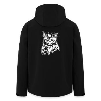 Maine Coon Crown Cat Cats Wilsigns - Men’s Recycled Softshell Jacket by Stanley/Stella - black - Back - AI Model Male 185 light (185cm)