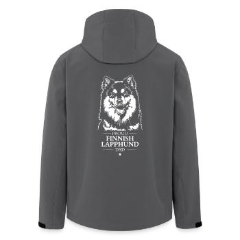 Finlandais Laponie Papa Chiens Chien Wilsigns - Veste softshell homme en polyester recyclé Stanley/Stella - noir - Dos - AI Model Male 185 light (185cm)