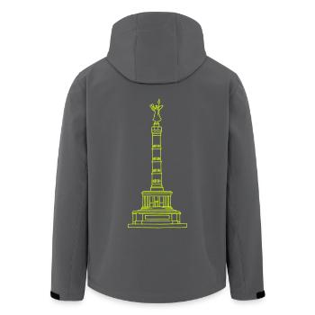 Siegessäule Berlin - Recycelte Männer Softshell-Jacke von Stanley/Stella - Schwarz - Hinten - AI Model Male 185 light (185cm)