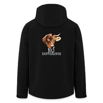 No Difference Pro Vegan Vegetarian Animal Welfare - Men’s Recycled Softshell Jacket by Stanley/Stella - black - Back - AI Model Male 185 light (185cm)