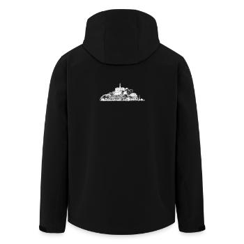 San Francisco I Love Alcatraz Souvenir California - Men’s Recycled Softshell Jacket by Stanley/Stella - black - Back - AI Model Male 185 light (185cm)