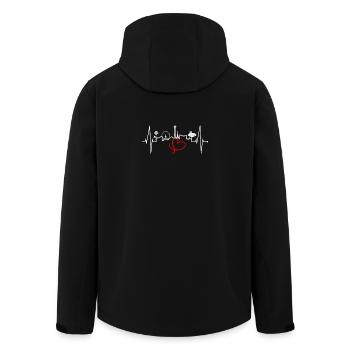 Las Vegas Skyline Heartbeat Nevada USA Heart Love - Men’s Recycled Softshell Jacket by Stanley/Stella - black - Back - AI Model Male 185 light (185cm)