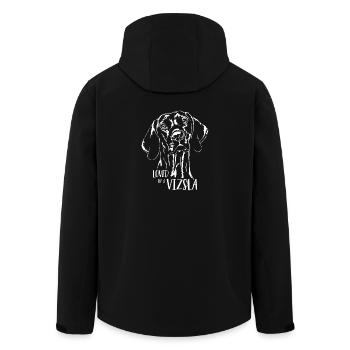 Loved by a Vizsla Dog Saying Dogs Wilsigns - Men’s Recycled Softshell Jacket by Stanley/Stella - black - Back - AI Model Male 185 light (185cm)