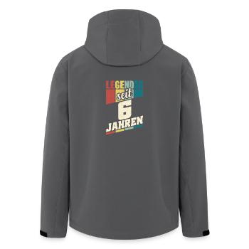 6. Geburtstag Legendär Seit 6 Jahren Legende 6 - Recycelte Männer Softshell-Jacke von Stanley/Stella - Schwarz - Hinten - AI Model Male 185 light (185cm)