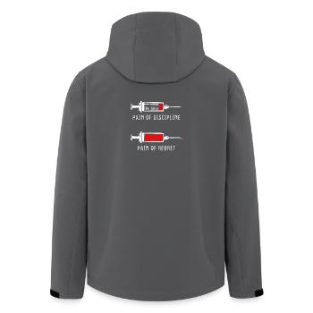 Douleur de la discipline Regret Discipline Fitness Succès - Veste softshell homme en polyester recyclé Stanley/Stella - noir - Dos - AI Model Male 185 light (185cm)