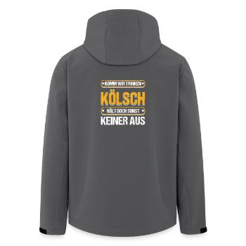 Köln Komm Wir Trinken Kölsch Kölle Kölner Karneval - Recycelte Männer Softshell-Jacke von Stanley/Stella - Schwarz - Hinten - AI Model Male 185 light (185cm)