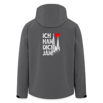 Ich Han Dich Jän Kölsch Kölle Kölner Karneval Köln - Recycelte Männer Softshell-Jacke von Stanley/Stella - Schwarz - Hinten - AI Model Male 185 light (185cm)