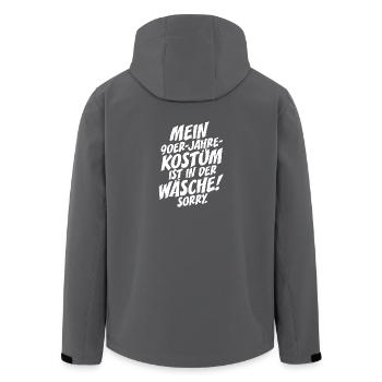 90er Jahre Kostüm Ist In Der Wäsche 90s Party 90er - Recycelte Männer Softshell-Jacke von Stanley/Stella - Schwarz - Hinten - AI Model Male 185 light (185cm)