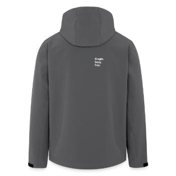 Single Sexy Frei Stolz Flirten Trennung Liebe Solo - Recycelte Männer Softshell-Jacke von Stanley/Stella - Schwarz - Hinten - AI Model Male 185 light (185cm)