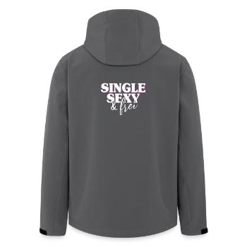 Single Sexy Frei Stolz Flirten Trennung Liebe Solo - Recycelte Männer Softshell-Jacke von Stanley/Stella - Schwarz - Hinten - AI Model Male 185 light (185cm)