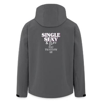 Single Sexy Hau Trotzdem Ab Anti Flirt Anmachen - Recycelte Männer Softshell-Jacke von Stanley/Stella - Schwarz - Hinten - AI Model Male 185 light (185cm)