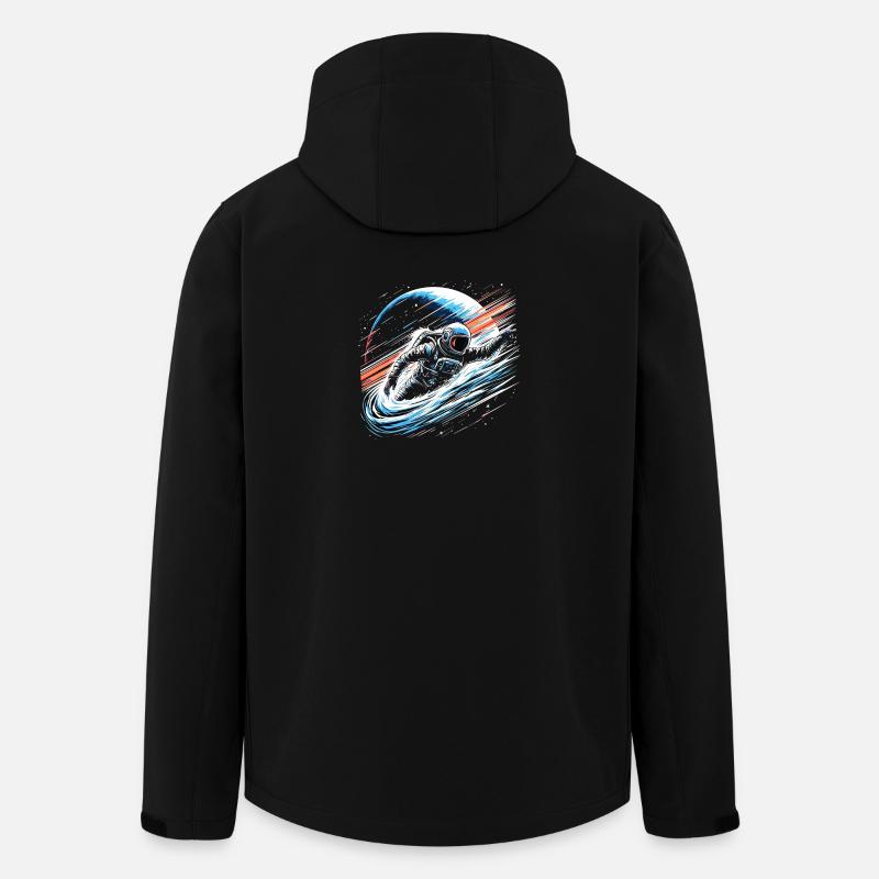 Astronaut Planeten Weltall - Recycelte Männer Softshell-Jacke von Stanley/Stella - Schwarz