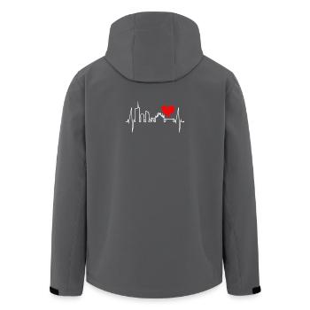 Mailand Skyline Italien Herzschlag Fan Love Milano - Recycelte Männer Softshell-Jacke von Stanley/Stella - Schwarz - Hinten - AI Model Male 185 light (185cm)
