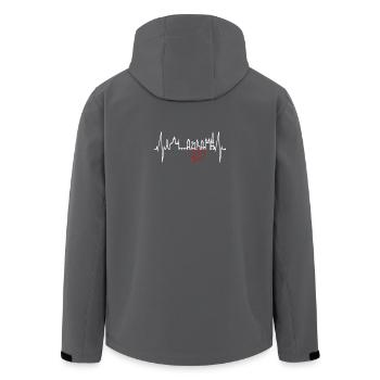 Prag Skyline Herzschlag Tschechien Herz Love Praha - Recycelte Männer Softshell-Jacke von Stanley/Stella - Schwarz - Hinten - AI Model Male 185 light (185cm)