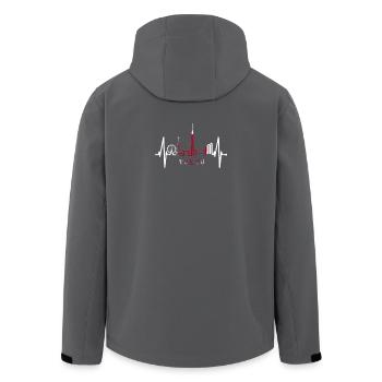 Tokio Skyline Herzschlag Japan Herz I Love Tokyo - Recycelte Männer Softshell-Jacke von Stanley/Stella - Schwarz - Hinten - AI Model Male 185 light (185cm)