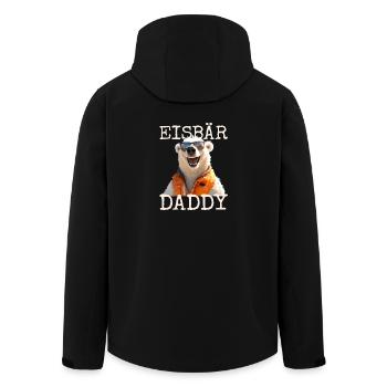 Eisbär Daddy Papa Bären Dad Vatertag Süße Eisbären - Recycelte Männer Softshell-Jacke von Stanley/Stella - Schwarz - Hinten - AI Model Male 185 light (185cm)