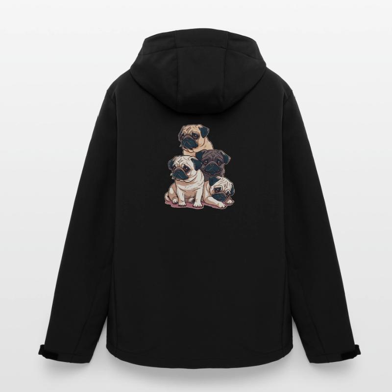 Pug Stack Men’s Recycled Softshell Jacket by Stanley/Stella