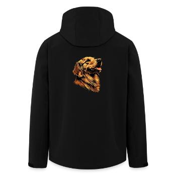 Golden Retriever Dog Dog Mom Dogs Lover - Men’s Recycled Softshell Jacket by Stanley/Stella - black - Back - AI Model Male 185 light (185cm)