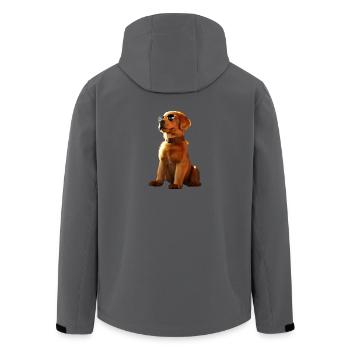 Golden Retriever Dog Dog Mom Dogs Lover - Men’s Recycled Softshell Jacket by Stanley/Stella - black - Back - AI Model Male 185 light (185cm)