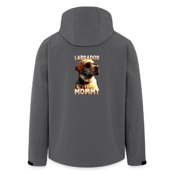Labrador Maman Maman Fête des Mères Labrador Retriever - Veste softshell homme en polyester recyclé Stanley/Stella - noir - Dos - AI Model Male 185 light (185cm)