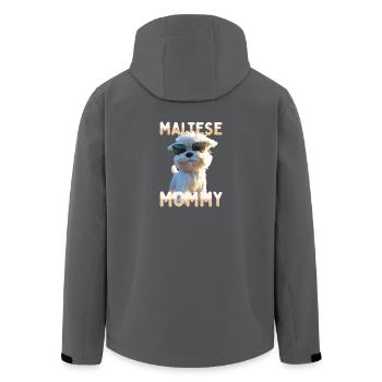 Maltese Mommy Mama Muttertag Mom Süßer Malteser - Recycelte Männer Softshell-Jacke von Stanley/Stella - Schwarz - Hinten - AI Model Male 185 light (185cm)