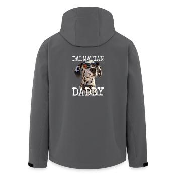 Dalmatian Daddy Dogs Dad Father Father's Day Dad - Men’s Recycled Softshell Jacket by Stanley/Stella - black - Back - AI Model Male 185 light (185cm)
