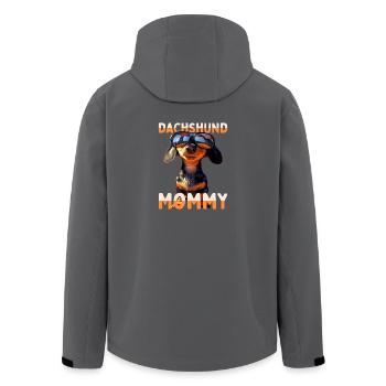 Dachshund Mommy Viennese Mom Dachshund Mom Mother's Day - Men’s Recycled Softshell Jacket by Stanley/Stella - black - Back - AI Model Male 185 light (185cm)