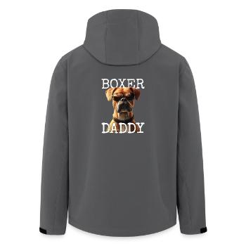 Deutscher Boxer Dad Hund Papa Vatertag Boxer Daddy - Recycelte Männer Softshell-Jacke von Stanley/Stella - Anthrazit - Hinten - AI Model Male 185 light (185cm)