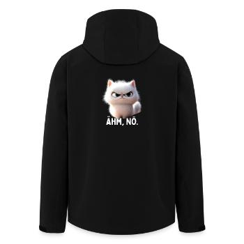 Ähm Nö Katze Nein No Faulenzer Neinsagen Katzen - Recycelte Männer Softshell-Jacke von Stanley/Stella - Schwarz - Hinten - AI Model Male 185 light (185cm)