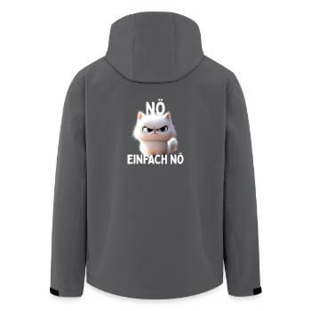 Non, juste non, chat, pas de chats paresseux - Veste softshell homme en polyester recyclé Stanley/Stella - noir - Dos - AI Model Male 185 light (185cm)
