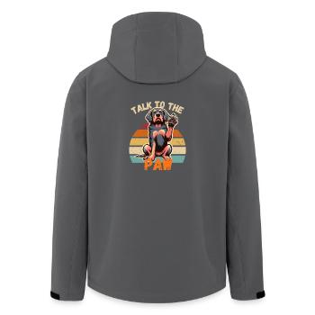 Chiens Rottweiler Patte Rétro Propriétaire de chien Drôle - Veste softshell homme en polyester recyclé Stanley/Stella - noir - Dos - AI Model Male 185 light (185cm)