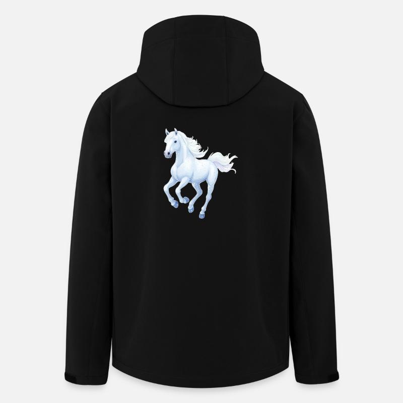 Pferd - Recycelte Männer Softshell-Jacke von Stanley/Stella - Schwarz