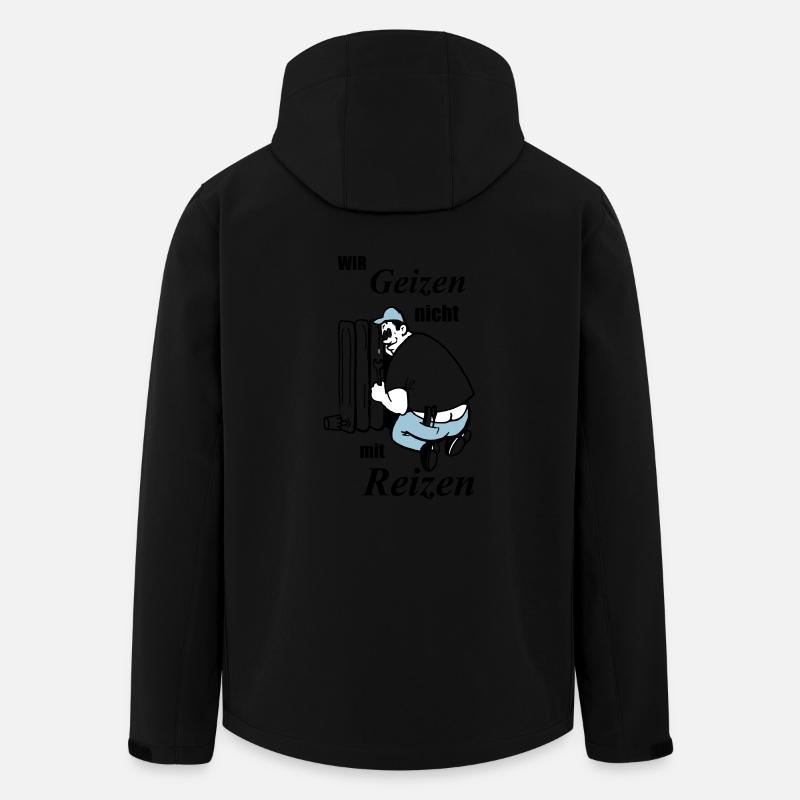 Wir geizen nicht mit Reizen - Recycelte Männer Softshell-Jacke von Stanley/Stella - Schwarz