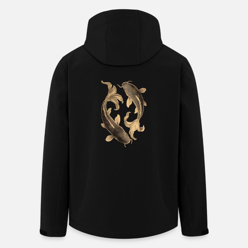 Koi - Recycelte Männer Softshell-Jacke von Stanley/Stella - Schwarz