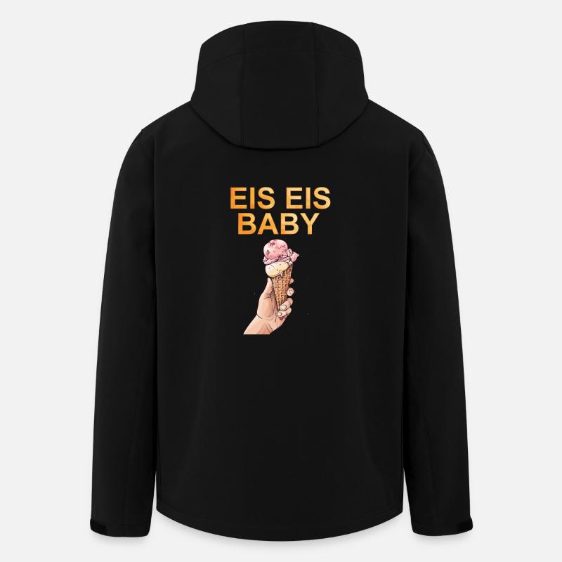 Crème glacée Bébé - Veste softshell homme en polyester recyclé Stanley/Stella - noir