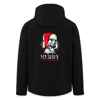 Père Noël chien de montagne bavarois - Veste softshell homme en polyester recyclé Stanley/Stella - noir - Dos - AI Model Male 185 light (185cm)
