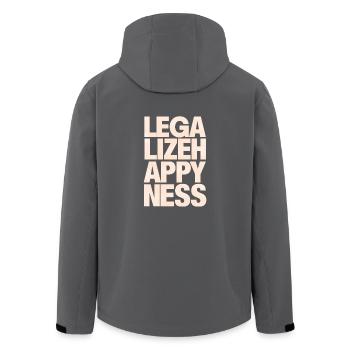 Legalize Happiness T-Shirt - Men’s Recycled Softshell Jacket by Stanley/Stella - black - Back - AI Model Male 185 light (185cm)