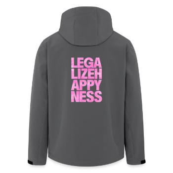 Legalize Happiness T-Shirt - Men’s Recycled Softshell Jacket by Stanley/Stella - black - Back - AI Model Male 185 light (185cm)