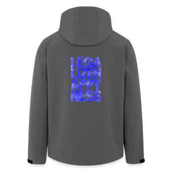 Legalize Happiness T-Shirt - Men’s Recycled Softshell Jacket by Stanley/Stella - black - Back - AI Model Male 185 light (185cm)