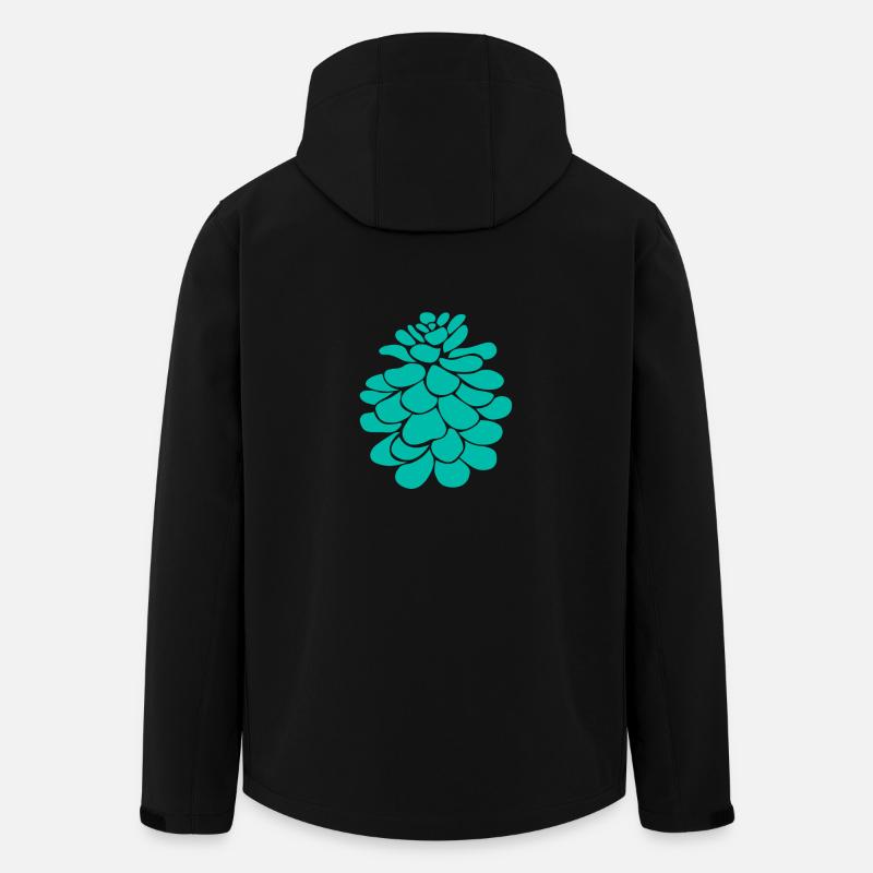 green pine cone - Men’s Recycled Softshell Jacket by Stanley/Stella - black
