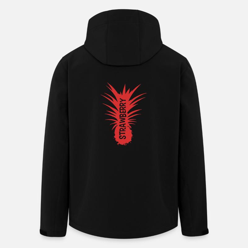 coupe rouge ErdbeereAnanas - Veste softshell homme en polyester recyclé Stanley/Stella - noir
