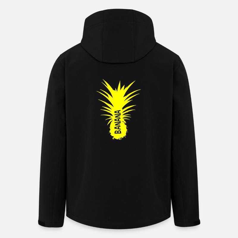BananenAnanas yellow cut - Recycelte Männer Softshell-Jacke von Stanley/Stella - Schwarz